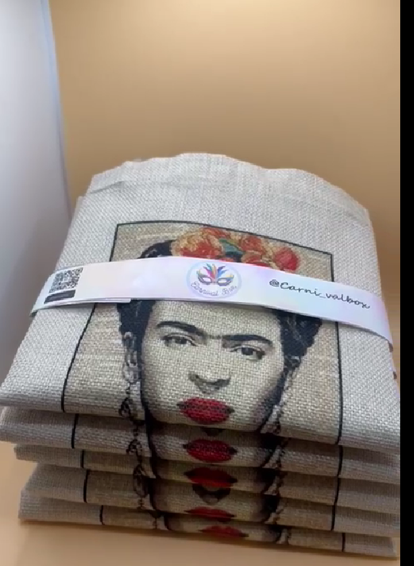 Bolsa tote simil lino