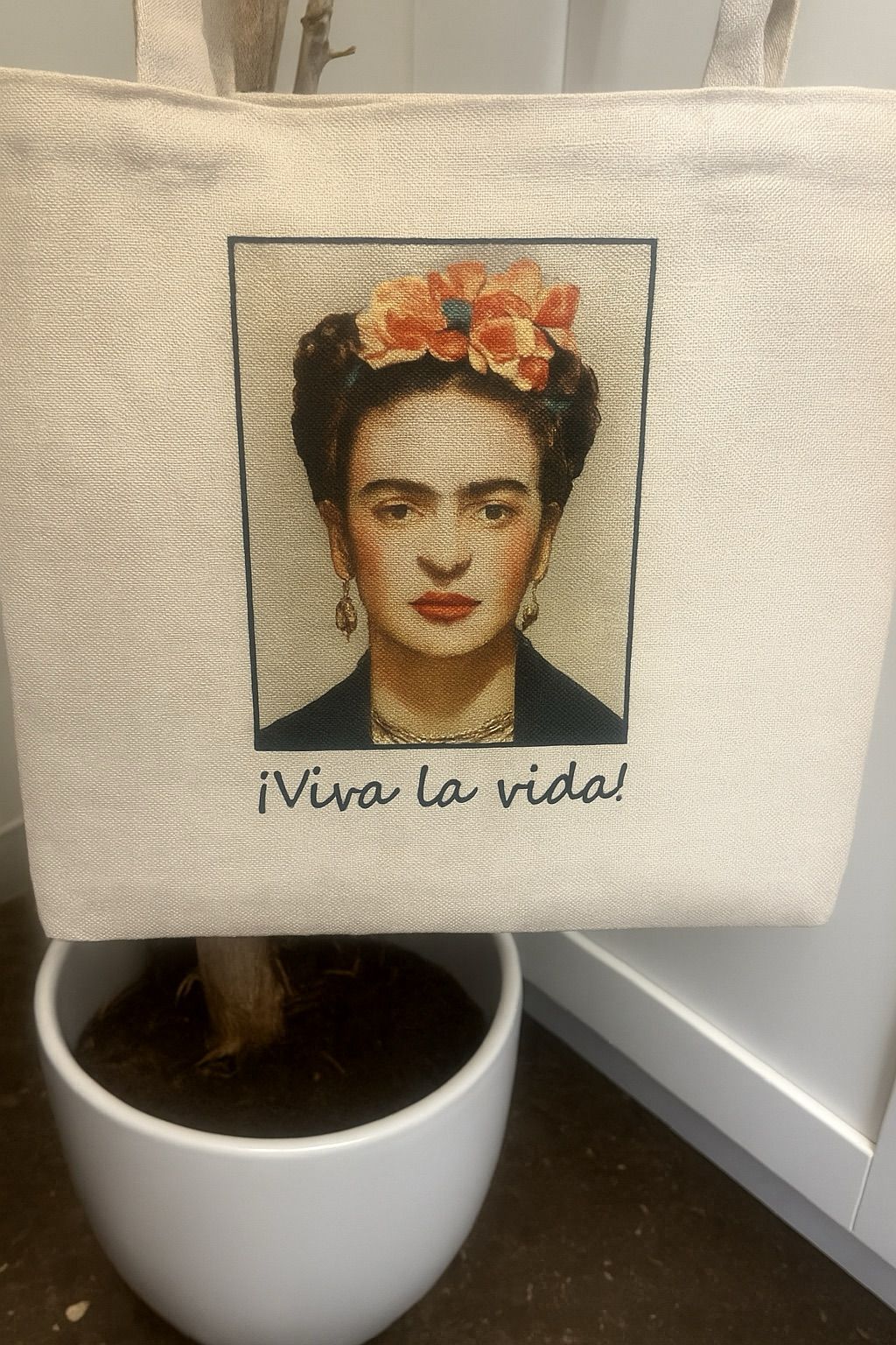 Bolsa tote simil lino
